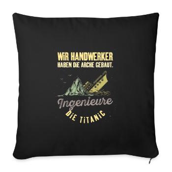 Handwerker Heimwerker Do it yourself Spruch - Sofakissenbezug 45 x 45 cm - Schwarz - Vorne