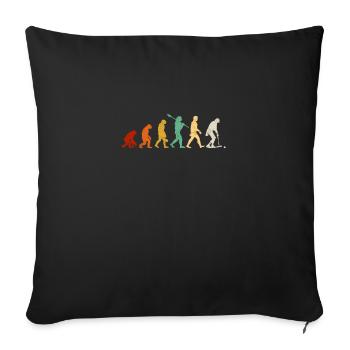 Croquet evolution, Croquet - Sofa pillowcase 17,3'' x 17,3'' (45 x 45 cm) - black - Front