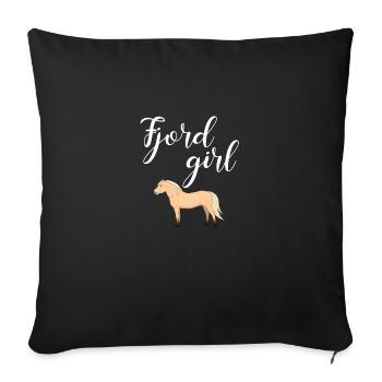 Fjord Horse, Fjord Horse - Sofa pillowcase 17,3'' x 17,3'' (45 x 45 cm) - black - Front