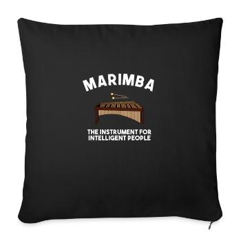 marimba intelligent people, marimba - Sofa pillowcase 17,3'' x 17,3'' (45 x 45 cm) - black - Front