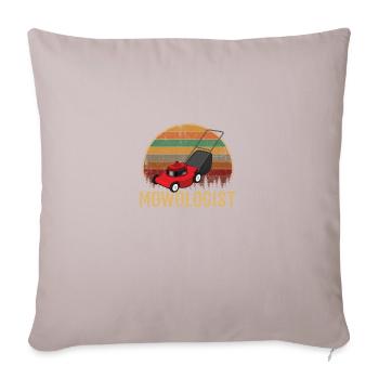 Mowologist, land mowing - Sofa pillowcase 17,3'' x 17,3'' (45 x 45 cm) - light taupe - Front