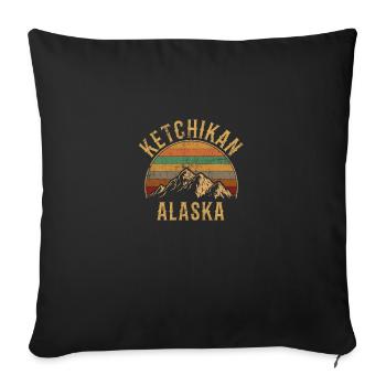 Ketchikan alaska, alaska - Sofa pillowcase 17,3'' x 17,3'' (45 x 45 cm) - black - Front
