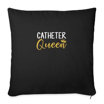 Catheter Queen, Nurse Dialysis Urology - Sofa pillowcase 17,3'' x 17,3'' (45 x 45 cm) - black - Front