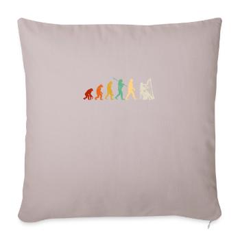 Harp evolution, musical instrument Harpist - Sofa pillowcase 17,3'' x 17,3'' (45 x 45 cm) - light taupe - Front