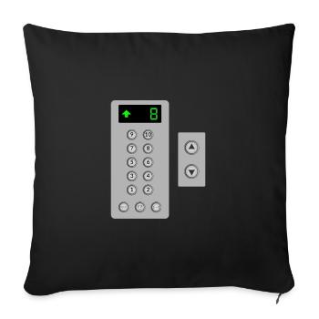 elevator, mechanic elevator - Sofa pillowcase 17,3'' x 17,3'' (45 x 45 cm) - black - Front