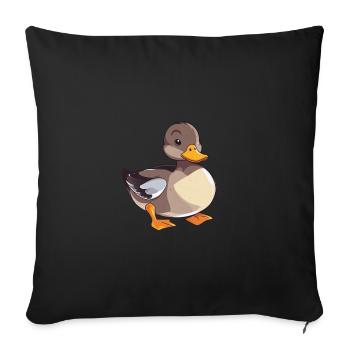 Mignon bébé canard - Housse de coussin décorative 45 x 45 cm - noir - Devant