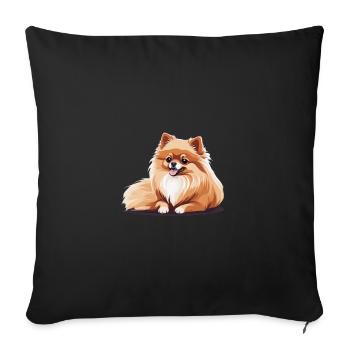 Pomeranian Pomeranian Dog Cute Gift - Sofa pillowcase 17,3'' x 17,3'' (45 x 45 cm) - black - Front