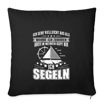 shirt voile marin de voile Voir From The - Housse de coussin décorative 45 x 45 cm - noir - Devant