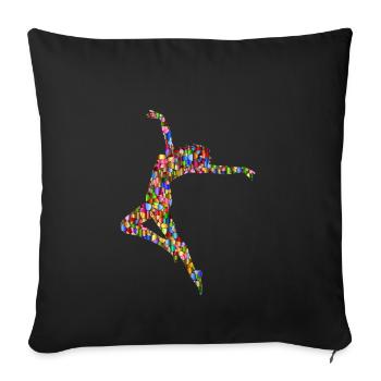 ballerina ballett dance dancer tanz taenzer yoga35 - Sofakissenbezug 45 x 45 cm - Schwarz - Vorne