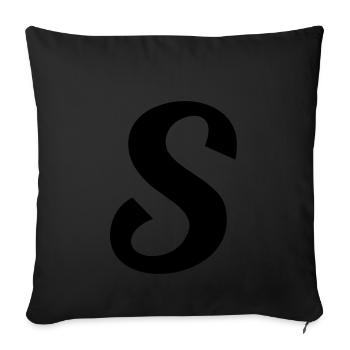 S - Sofakissenbezug 45 x 45 cm - Schwarz - Vorne