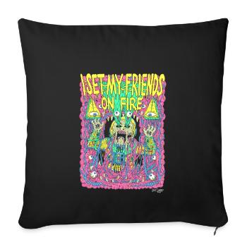 FriendsOnFire - Sofa pillowcase 17,3'' x 17,3'' (45 x 45 cm) - black - Front