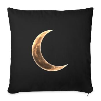 Mond Sichel Symbol Halbmond Nacht Himmel Phase - Sofakissenbezug 45 x 45 cm - Schwarz - Vorne