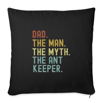 Ant - Sofa pillowcase 17,3'' x 17,3'' (45 x 45 cm) - black - Front