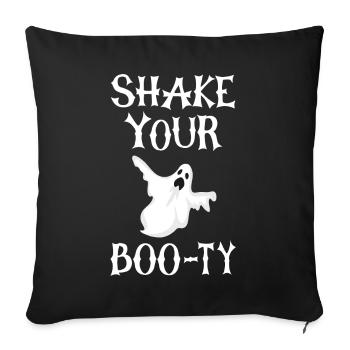 Halloween Party Ghost Ghost Shake yor boo-ty - Sofa pillowcase 17,3'' x 17,3'' (45 x 45 cm) - black - Front