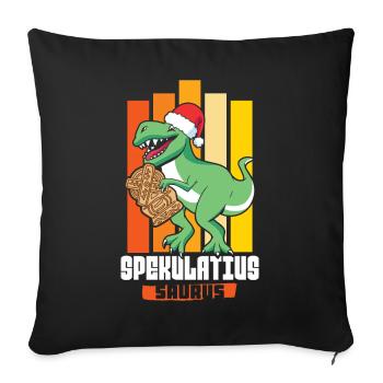 Spekulatius Saurus - Sofakissenbezug 45 x 45 cm - Schwarz - Vorne