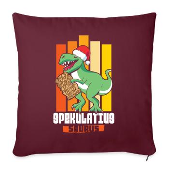 Spekulatius Saurus - Sofakissenbezug 45 x 45 cm - Burgunderrot - Vorne