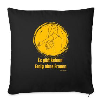 Le pouvoir des filles - Housse de coussin décorative 45 x 45 cm - noir - Devant