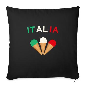 Glace Italia - Housse de coussin décorative 45 x 45 cm - noir - Devant