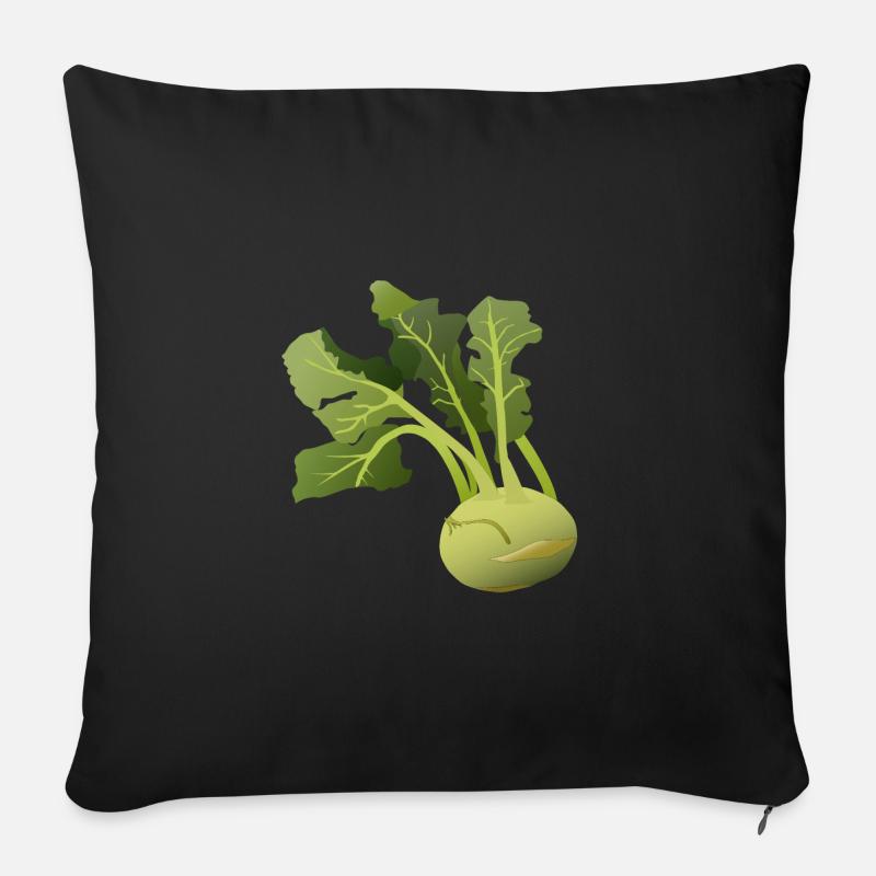 chou-rave - Housse de coussin décorative 45 x 45 cm - noir