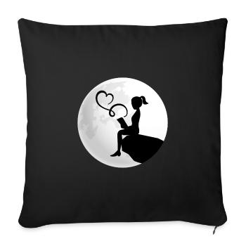 read novel reading lesson book primer ebook bibo - Sofa pillowcase 17,3'' x 17,3'' (45 x 45 cm) - black - Front