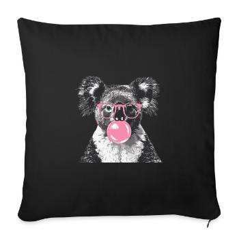Koala mit Sonnenbrille Bubblegum für einen - Sofakissenbezug 45 x 45 cm - Schwarz - Vorne