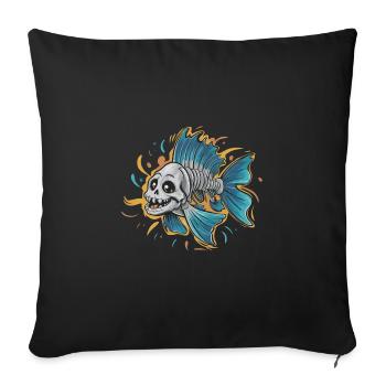 Father and Son Live Love Camp für einen Angler - Sofakissenbezug 45 x 45 cm - Schwarz - Vorne