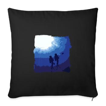 Divers Dive Underwater Gift - Sofa pillowcase 17,3'' x 17,3'' (45 x 45 cm) - black - Front
