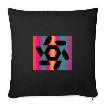 DESIGN. ART. GEEK. VINTAGE. GRAPHIC. MANGA. ASIA - Sofa pillowcase 17,3'' x 17,3'' (45 x 45 cm) - black - Front