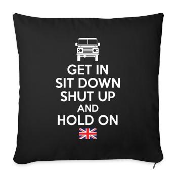 Attendre la fin de l'opération - Housse de coussin décorative 45 x 45 cm - noir - Devant