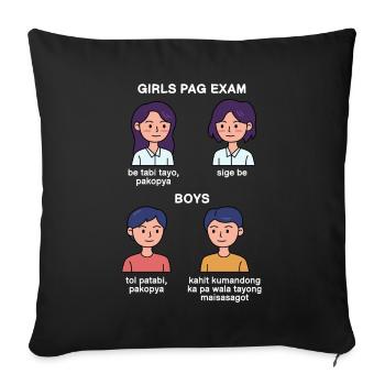 Student design for young proud Pinoys - Sofa pillowcase 17,3'' x 17,3'' (45 x 45 cm) - black - Front