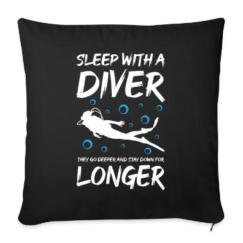 Dormir avec un plongeur - Housse de coussin décorative 45 x 45 cm - noir - Devant