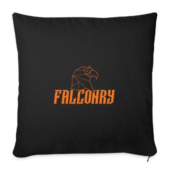 pub hunting saying falconry - Sofa pillowcase 17,3'' x 17,3'' (45 x 45 cm) - black - Front