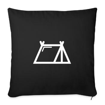 Tent outdoor - Sofa pillowcase 17,3'' x 17,3'' (45 x 45 cm) - black - Front