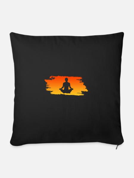 Yoga Yogi Namaste Om - Sofakissenbezug 45 x 45 cm - Schwarz