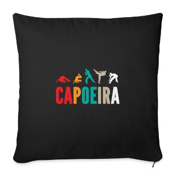 Brazilian Capoeira - Sofa pillowcase 17,3'' x 17,3'' (45 x 45 cm) - black - Front