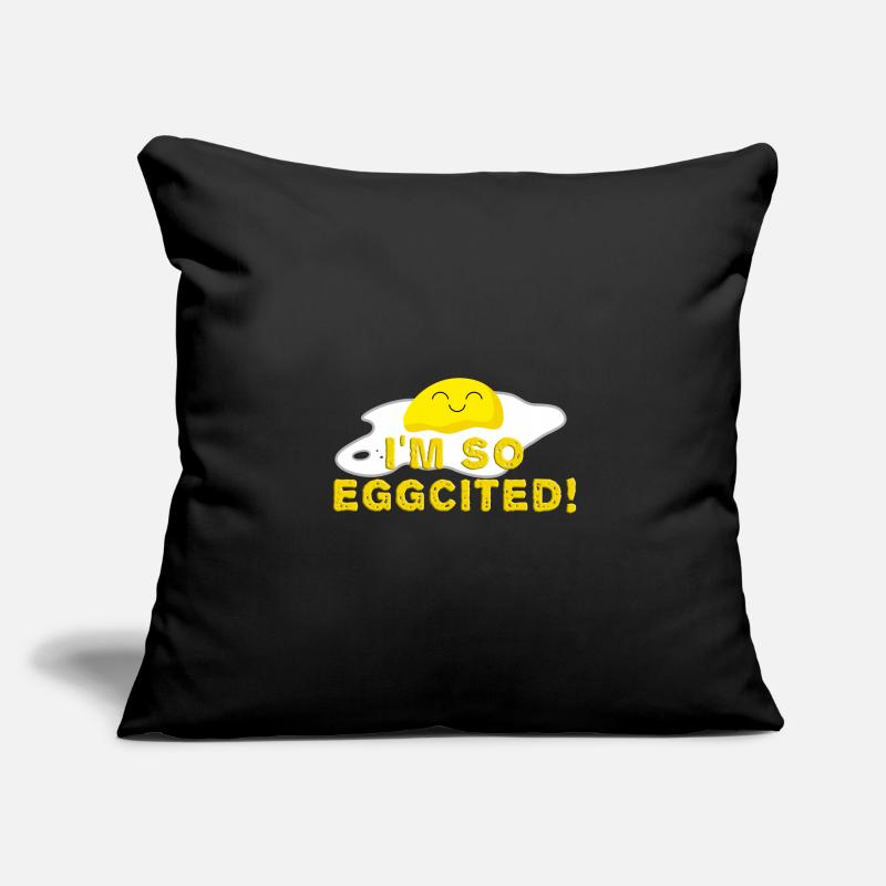 I'm so eggcited Fried Egg Funny Sofa pillowcase 17,3'' x 17,3'' (45 x 45 cm)