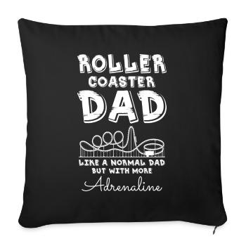Roller Coaster Dad - Sofa pillowcase 17,3'' x 17,3'' (45 x 45 cm) - black - Front