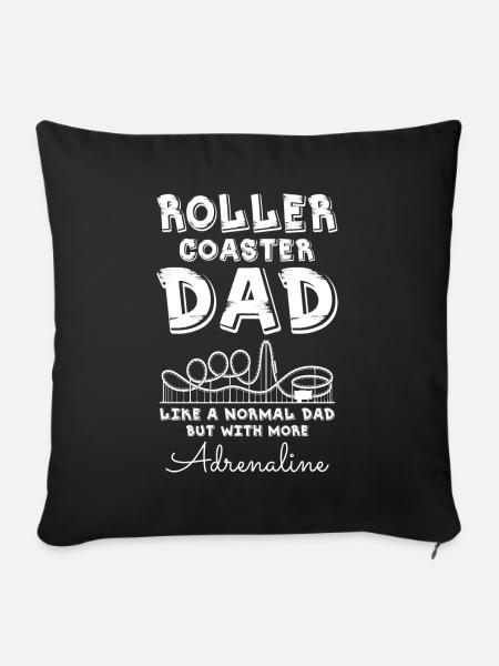 Roller Coaster Dad - Sofakissenbezug 45 x 45 cm - Schwarz