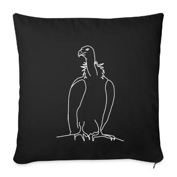 Vautours - Housse de coussin décorative 45 x 45 cm - noir - Devant
