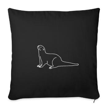 Otter - Sofa pillowcase 17,3'' x 17,3'' (45 x 45 cm) - black - Front