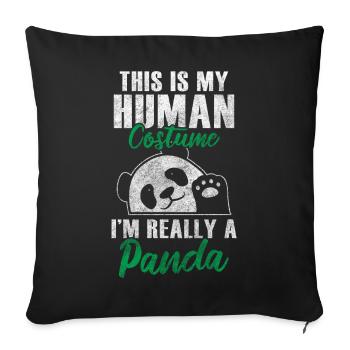Panda Großer Panda China Niedlich - Sofakissenbezug 45 x 45 cm - Schwarz - Vorne