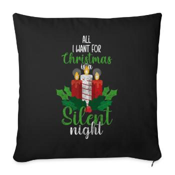 Winter Christmas Tree Reindeer - Sofa pillowcase 17,3'' x 17,3'' (45 x 45 cm) - black - Front
