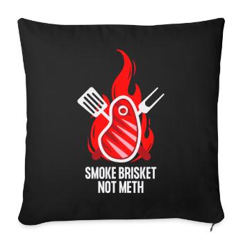 POITRINE DE FUMÉE PAS DE MÉTHAMPHÉTAMINE - Housse de coussin décorative 45 x 45 cm - noir - Devant
