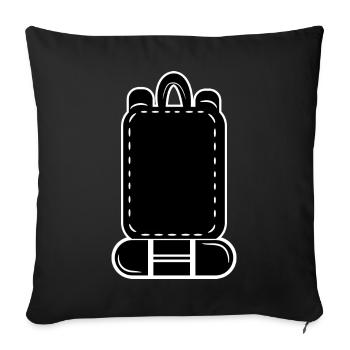 Randonnée Randonnée Alpinisme Randonneurs Nature - Housse de coussin décorative 45 x 45 cm - noir - Devant