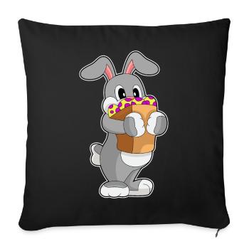 Achats de Pâques Bunny - Housse de coussin décorative 45 x 45 cm - noir - Devant