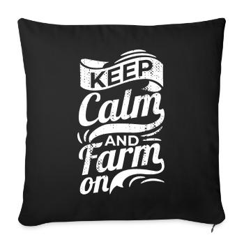Bleib Ruhig und bestelle das Land - Sofakissenbezug 45 x 45 cm - Schwarz - Vorne