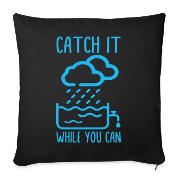 Attrapez-le pendant que vous le pouvez Baignoire - Housse de coussin décorative 45 x 45 cm - noir - Devant