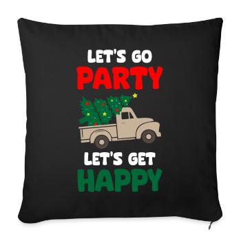 Lets Go Party Soyons Joyeux Noël - Housse de coussin décorative 45 x 45 cm - noir - Devant