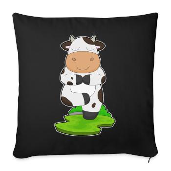 Kuh Yoga Fitness Meditation - Sofakissenbezug 45 x 45 cm - Schwarz - Vorne