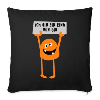 Monster Child Comic Funny Monster Kids Parents - Sofa pillowcase 17,3'' x 17,3'' (45 x 45 cm) - black - Front
